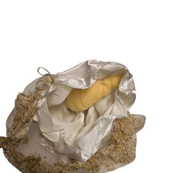 Angel Christmas tree topper feather wings white and gold - Picture 4 of 4